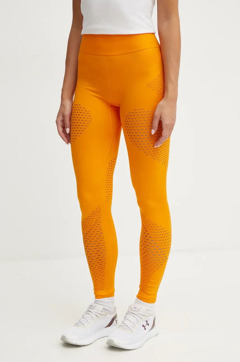 adidas by Stella McCartney colanti TrueStrenght femei, culoarea portocaliu, neted, IV9190