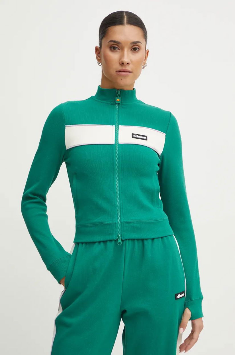 Ellesse bluza SNOWMASS femei, culoarea verde, modelator, SGX20912