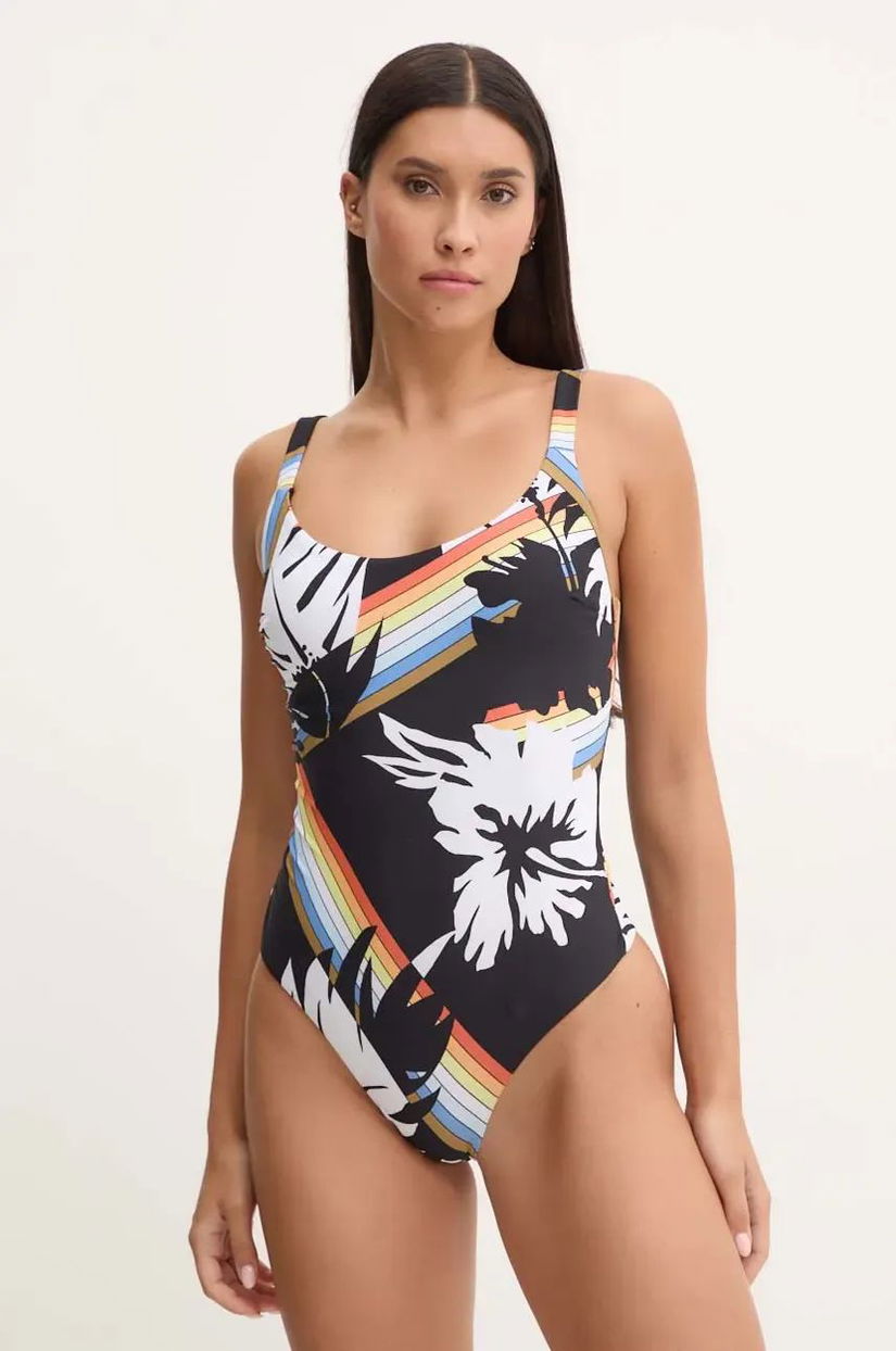 Rip Curl costum de baie dintr-o bucată Hoffman Cheeky culoarea negru, cupa usor rigidizata, 0KEWSW