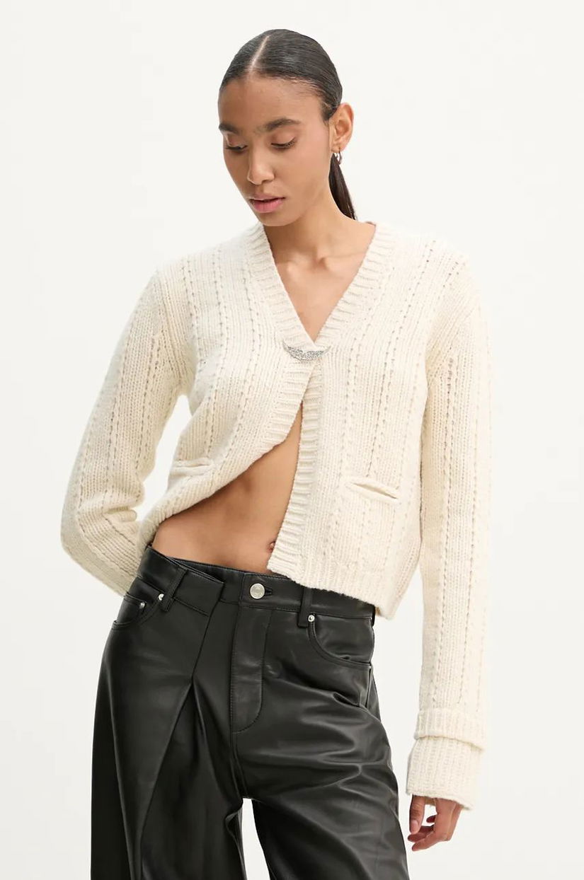 ZADIG&VOLTAIRE cardigan din lana culoarea bej, KWCA00578