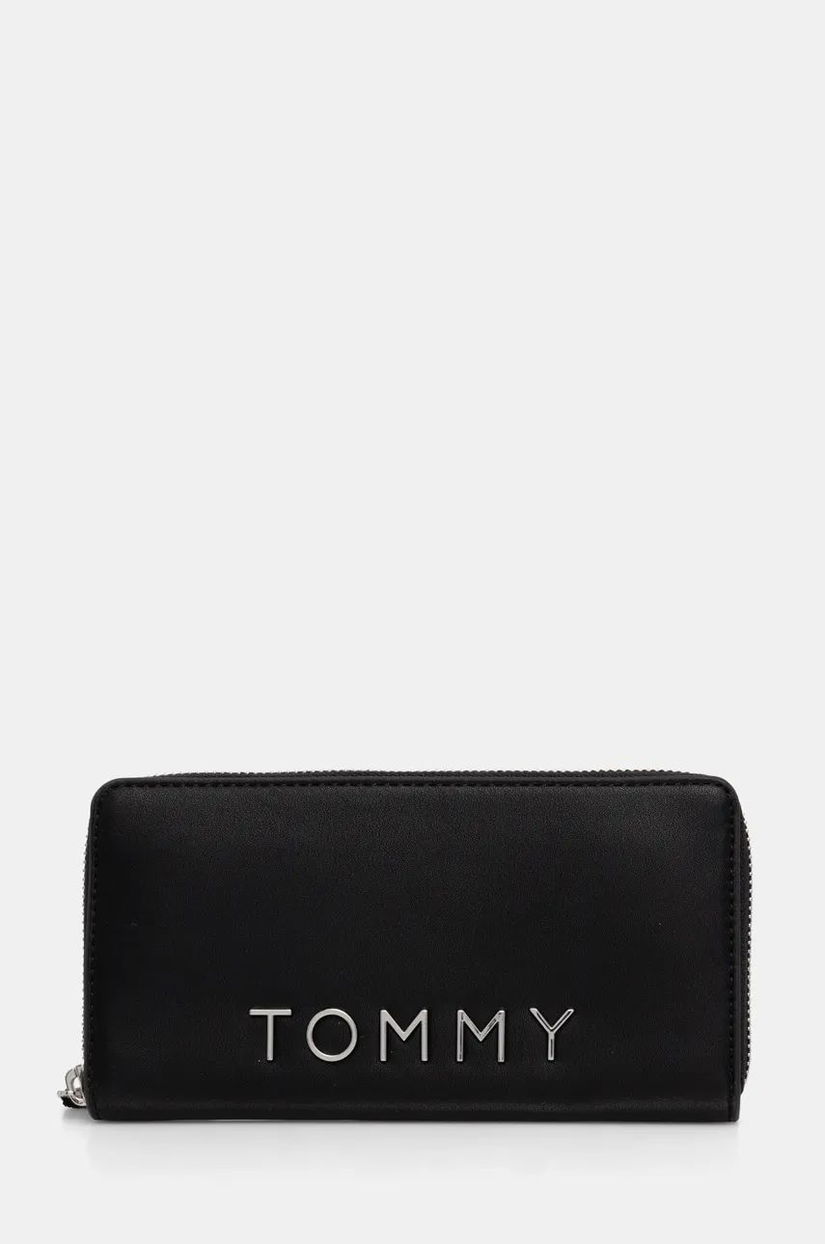 Tommy Jeans portofel femei, culoarea negru, AW0AW16485