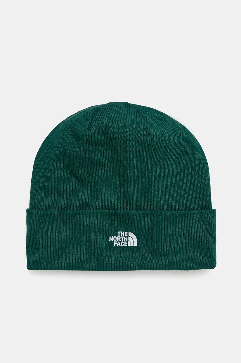 The North Face caciula Norm Beanie culoarea verde, din tesatura neteda, NF0A5FW1NL11