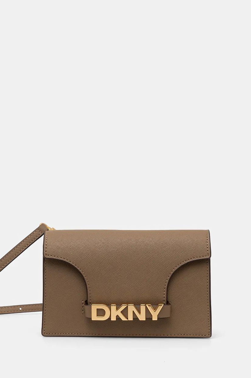 Dkny poseta de piele culoarea bej, R435OG58