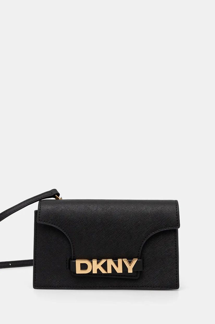 Dkny poseta de piele culoarea negru, R435OG58