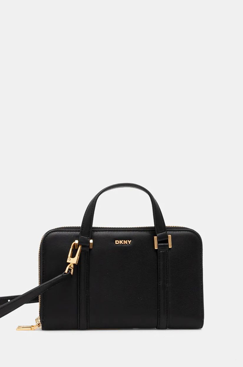 Dkny poseta de piele culoarea negru, R435KG49