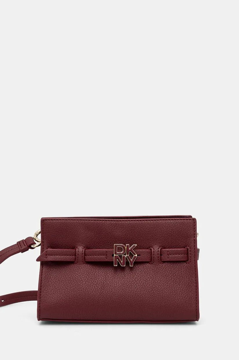 Dkny poseta de piele culoarea bordo, R43NKF77