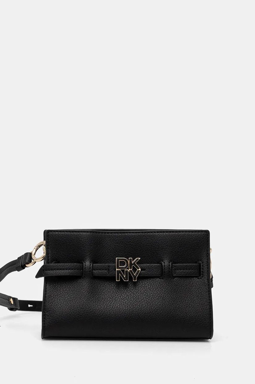 Dkny poseta de piele culoarea negru, R43NKF77