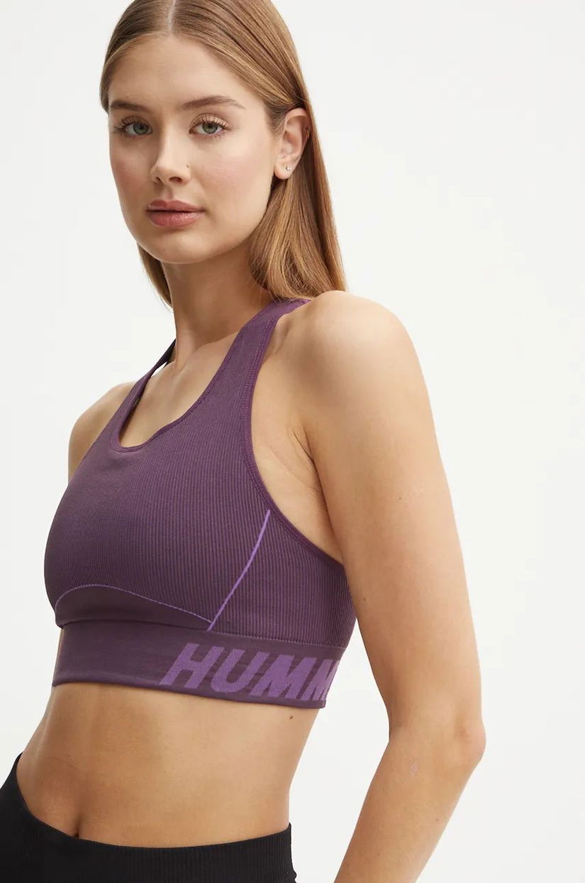 Hummel sutien sport Christel Seamless culoarea violet, melanj