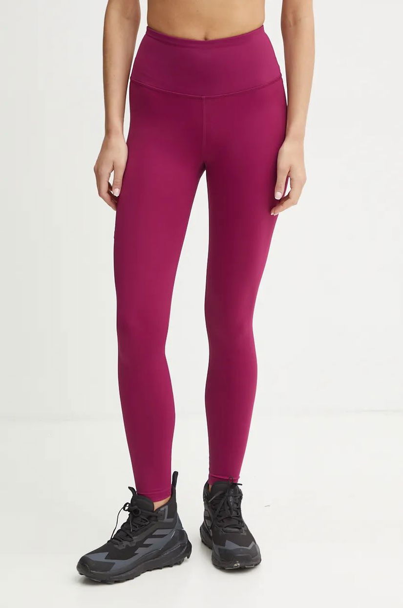 Helly Hansen leggins sport Roam femei, culoarea violet, neted