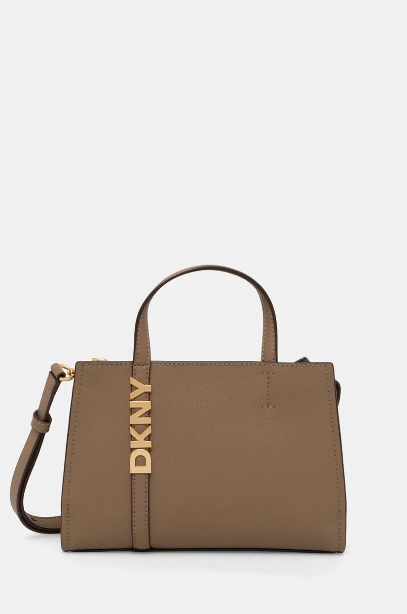 Dkny poseta de piele culoarea bej, R43EYG56