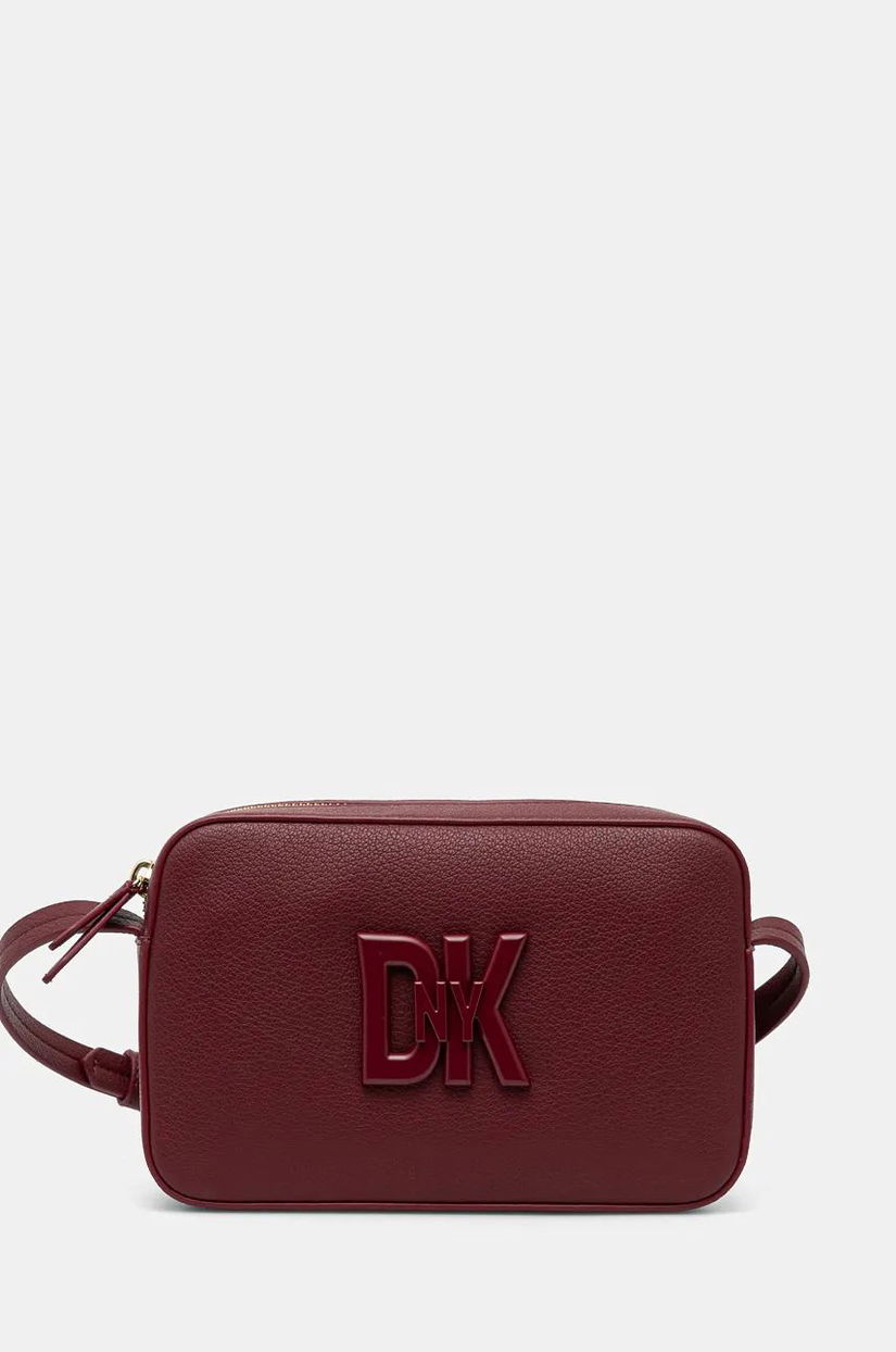 Dkny poseta de piele culoarea bordo