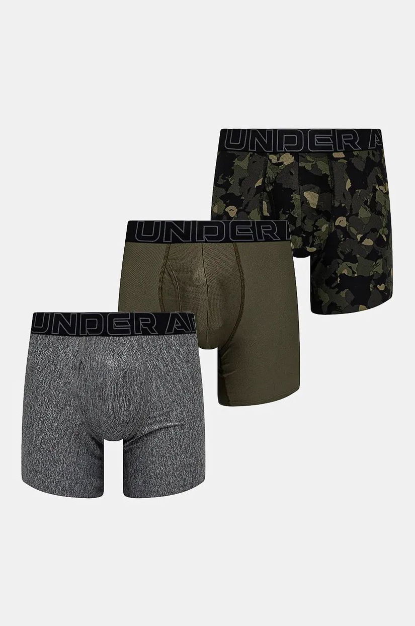 Under Armour boxeri 3-pack barbati, culoarea verde, 25UUSHJ193