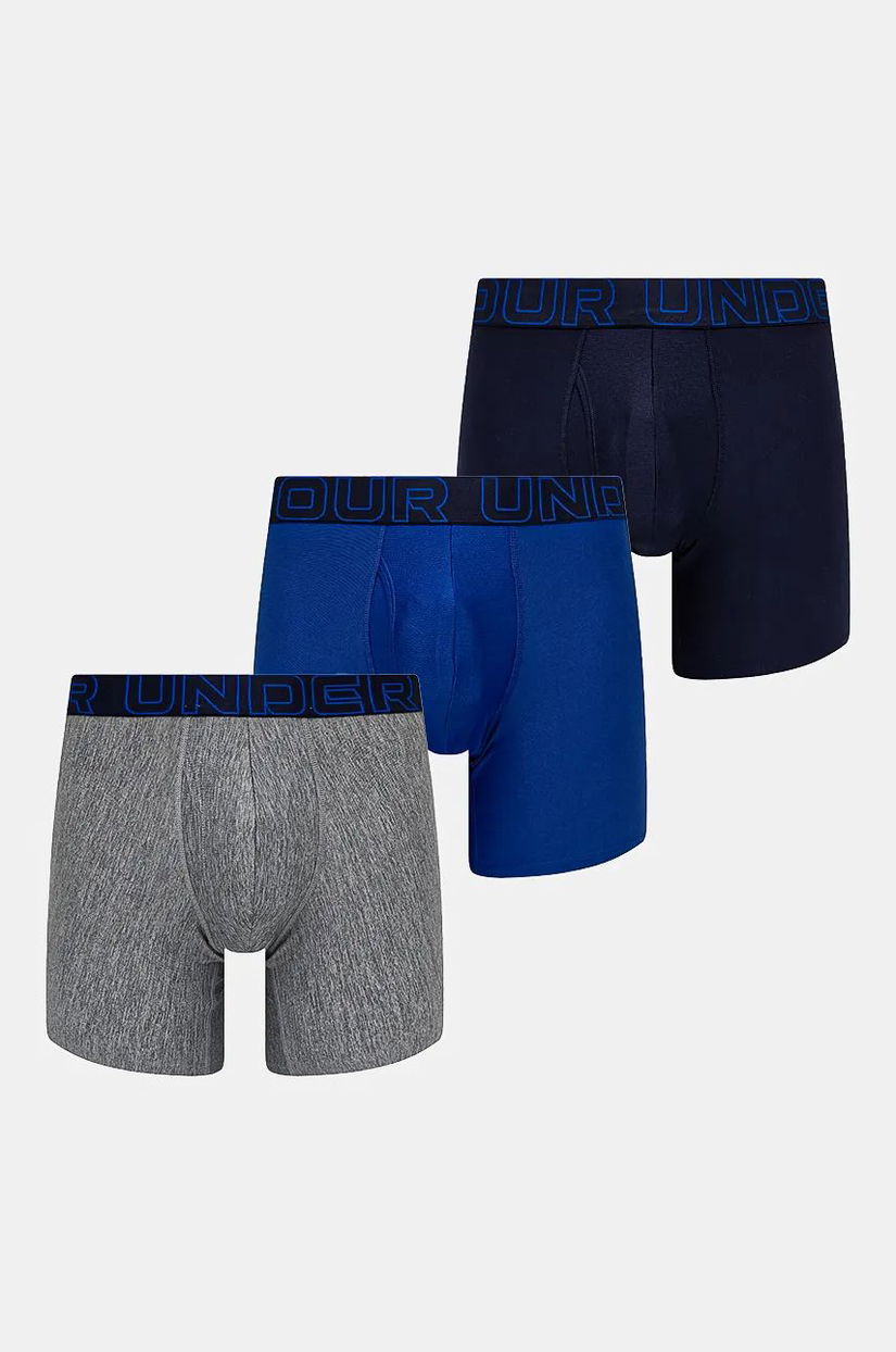 Under Armour boxeri 3-pack barbati, culoarea albastru marin