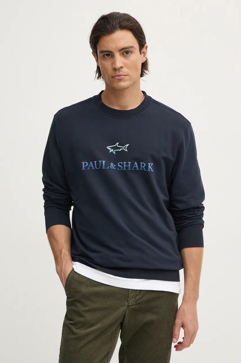 Paul&Shark bluza barbati, culoarea albastru marin, cu imprimeu, 14311817