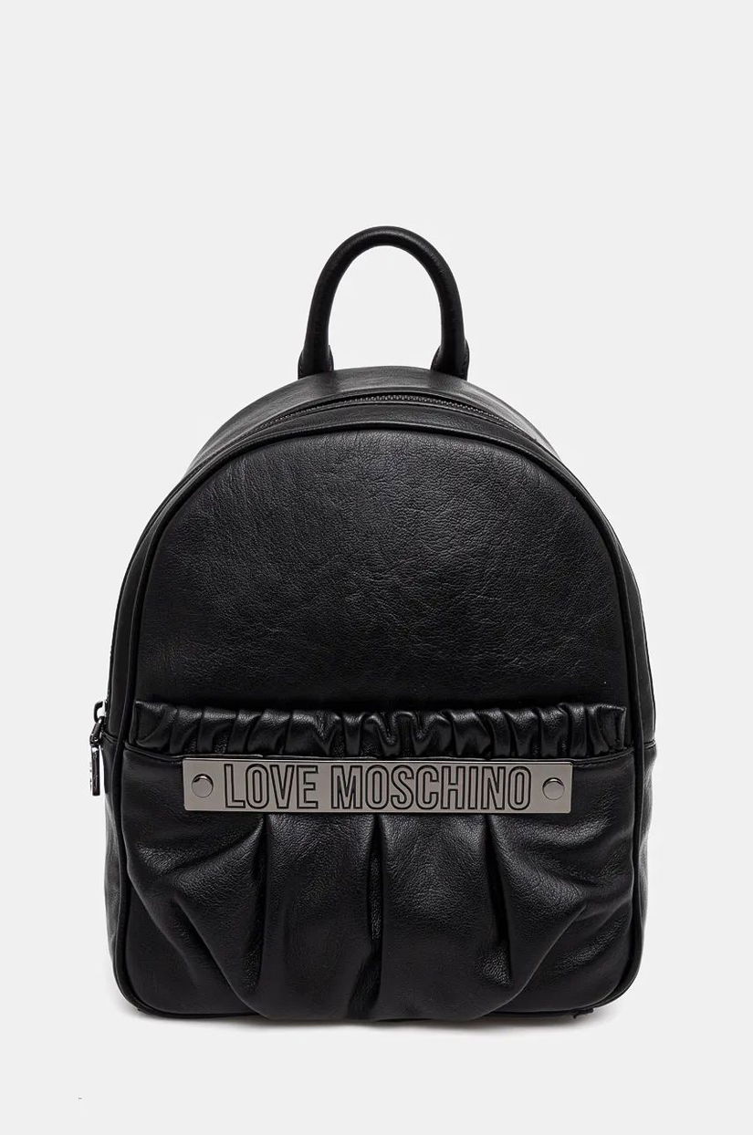 Love Moschino rucsac femei, culoarea negru, mare, neted, JC4290PP0L