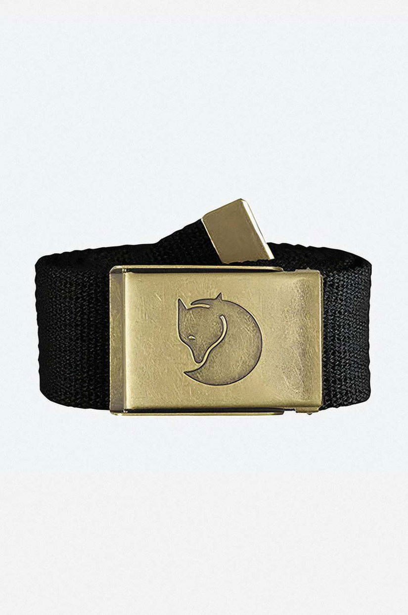 Fjallraven curea Pasek Fjallraven Canvas Brass Belt F77297 550 culoarea negru F77297.550-550