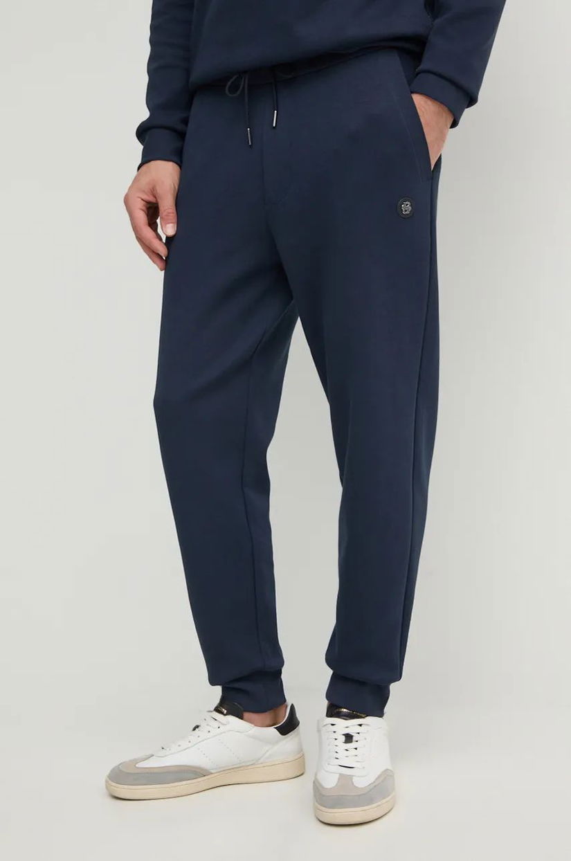 BOSS pantaloni de trening culoarea albastru marin, neted, 50520322