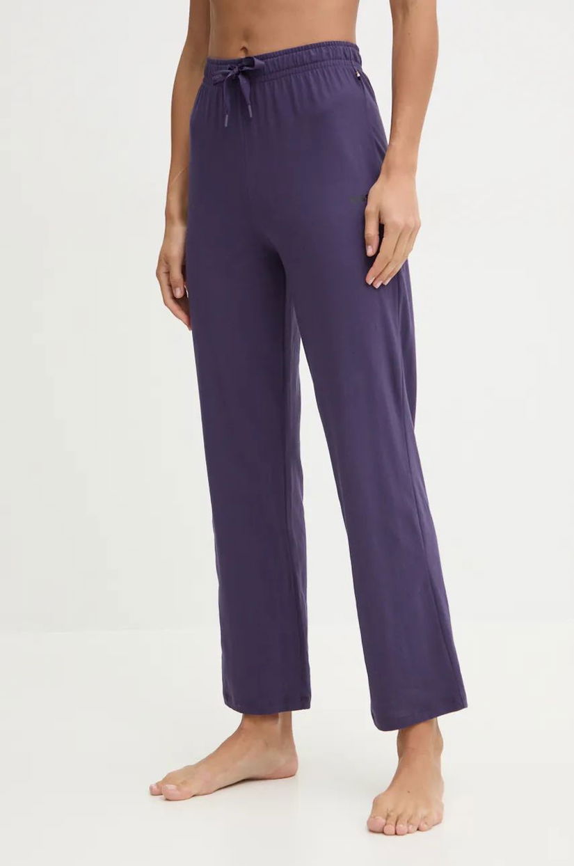 BOSS pantaloni de lounge culoarea violet, neted, 50520148