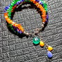 Bratara X3 argint opal de foc etiopian brut  onix verde charm briolete boho chic trendy - Transport gratuit