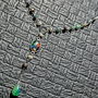 Colier argint diamant brut gri opal de foc etiopian negru conector brioleta minimalist boho chic trendy - Transport gratuit