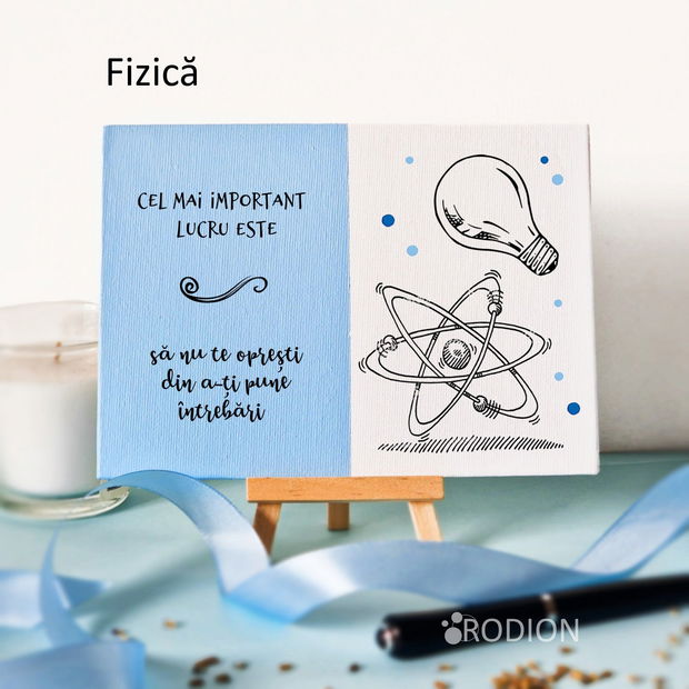 Placuta absolvire fizica pictata personalizata cu mesaj
