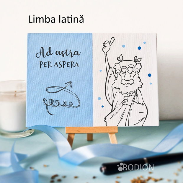 Placuta absolvire latina pictata personalizata cu mesaj