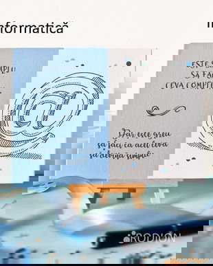 Placuta absolvire informatica pictata personalizata cu mesaj