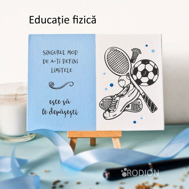 Placuta absolvire sport pictata personalizata cu mesaj