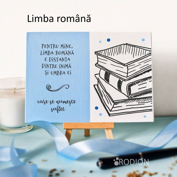 Placuta absolvire romana pictata personalizata cu mesaj