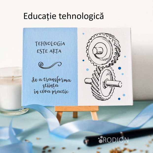 Placuta absolvire educatie tehnologica pictata personalizata cu mesaj