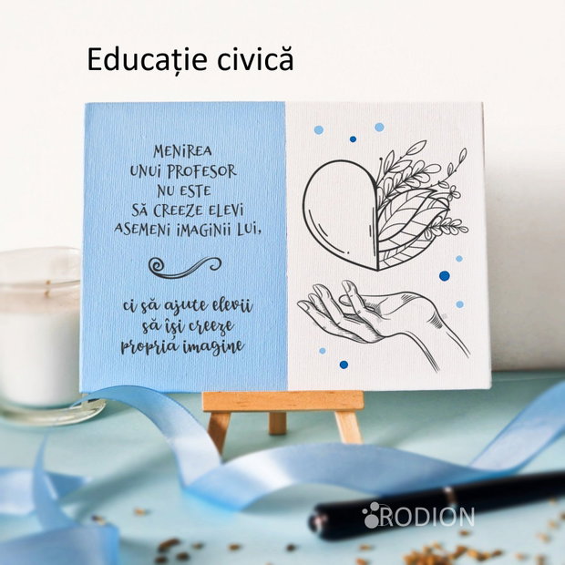 Placuta absolvire diploma educatie civica personalizata cu mesaj