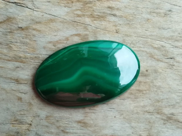 Cabochon malachit, 31x19 mm