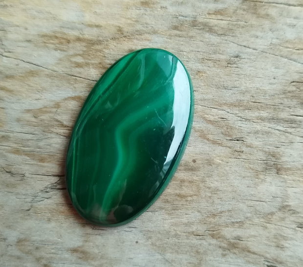 Cabochon malachit, 31x19 mm