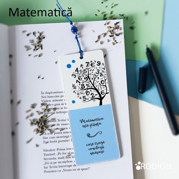 Semn de carte profesor materii matematica personalizat cu mesaj