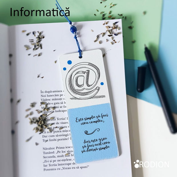 Semn de carte profesor materii informatica personalizat cu mesaj