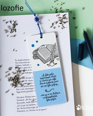 Semn de carte profesor materii filozofie personalizat cu mesaj