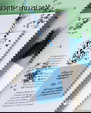 Semn de carte profesor materii muzica personalizat cu mesaj