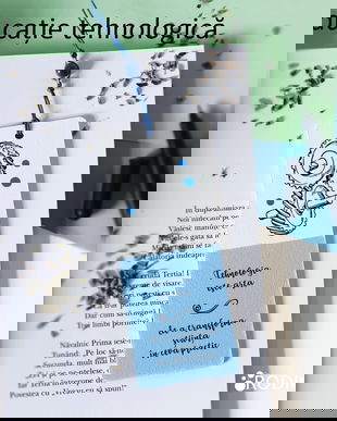 Semn de carte profesor materii educatie tehnologica personalizat cu mesaj