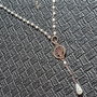 Colier argint piatra lunii lant conector filigranat argint minimalist boho chic trendy - Transport gratuit