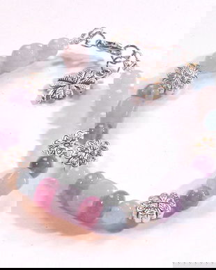 Bratara turmalin si morganit