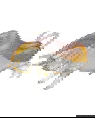 Taur furios-figurina din sticla Murano