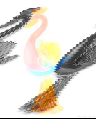 Phoenix-figurina din sticla Murano