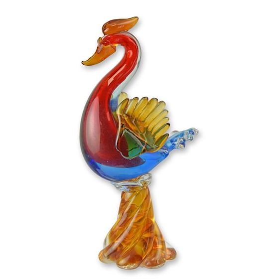 Phoenix-figurina din sticla Murano