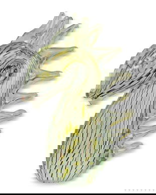 Cap de calut-figurina din sticla Murano