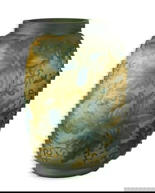 Flori balon-vaza din sticla cameo