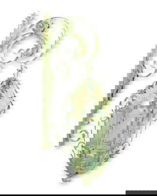 Felinar din fier forjat antik green