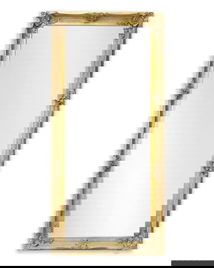 Oglinda din cristal cu o rama aurie