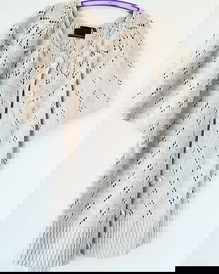 cardigan crem lana si Angora , Cynthia Rowley , XL