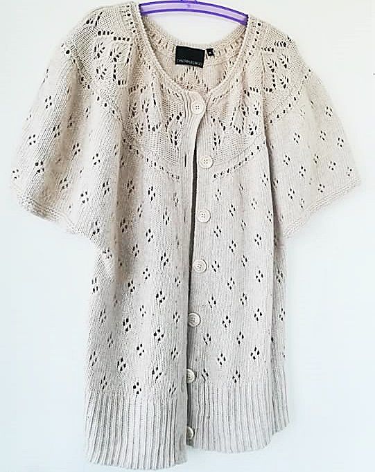 cardigan crem lana si Angora , Cynthia Rowley , XL