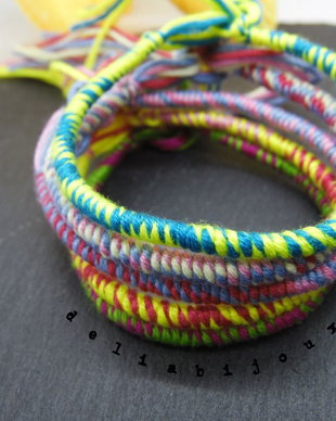Set bratari handmade unicat -rasucite din ata bumbac (cod1080)